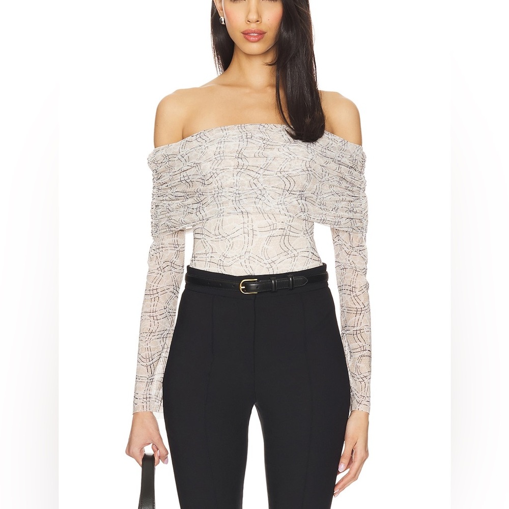 Revolve AFRM Maxine Bodysuit in Lace Plaid